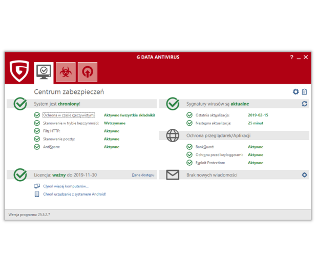 Gdata ANTIVIRUS 3 PC 1 ROK - 1381299 - zdjęcie 2